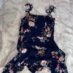 S Blue Floral Dress